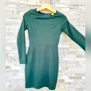 Banana Republic Forest Green Long Sleeve Dress